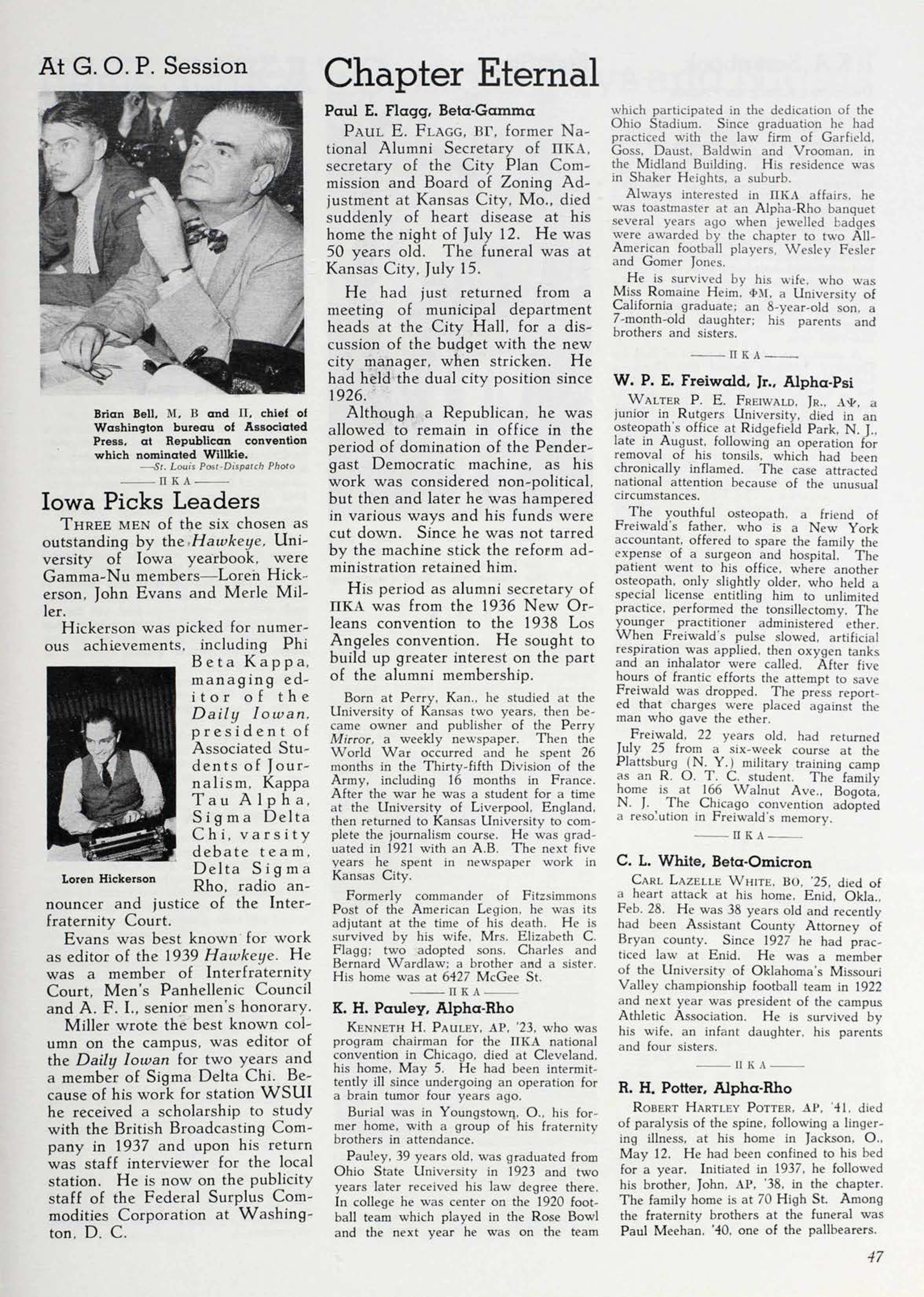 At G. O. P. Session Photograph, September 1940